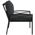 vidaXL Scaune de grădină cu perne gri, 2 buc., 68x76x79 cm, oțel vidaXL Scaune de grădină cu perne gri, 2 buc., 68x76x79 cm, oțel