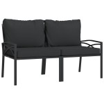 vidaXL Scaune de grădină cu perne gri, 2 buc., 62x75x79 cm, oțel vidaXL Scaune de grădină cu perne gri, 2 buc., 62x75x79 cm, oțel