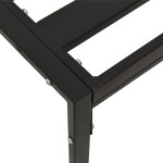 vidaXL Măsuță de cafea pentru grădină, negru, 60x60x35 cm, oțel vidaXL Măsuță de cafea pentru grădină, negru, 60x60x35 cm, oțel