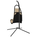 vidaXL Scaun balansoar grădină, cu pernă, crem, textil oxford și oțel vidaXL Scaun balansoar grădină, cu pernă, crem, textil oxford și oțel