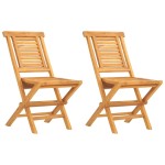 vidaXL Scaune de grădină pliante, 2 buc, 47x63x90 cm, lemn masiv tec vidaXL Scaune de grădină pliante, 2 buc, 47x63x90 cm, lemn masiv tec