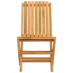 vidaXL Scaune de grădină pliante, 2 buc, 47x47x89 cm, lemn masiv tec