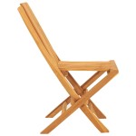 vidaXL Scaune de grădină pliante, 2 buc, 47x47x89 cm, lemn masiv tec