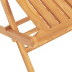vidaXL Scaune de grădină pliante, 2 buc, 47x47x89 cm, lemn masiv tec