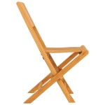 vidaXL Scaune de grădină pliante, 2 buc, 47x61x90 cm, lemn masiv tec