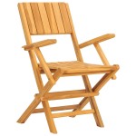 vidaXL Scaune de grădină pliante, 2 buc, 55x61x90 cm, lemn masiv tec