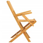 vidaXL Scaune de grădină pliante, 2 buc, 55x61x90 cm, lemn masiv tec