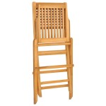 vidaXL Scaune de grădină pliante, 2 buc, 47x62x90 cm, lemn masiv tec