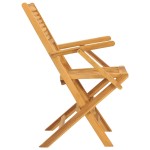 vidaXL Scaune de grădină pliante, 2 buc, 55x62x90 cm, lemn masiv tec