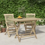vidaXL Masă pliantă de grădină, gri, 120x70x75 cm, lemn masiv de tec vidaXL Masă pliantă de grădină, gri, 120x70x75 cm, lemn masiv de tec