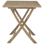 vidaXL Masă pliantă de grădină, gri, 120x70x75 cm, lemn masiv de tec vidaXL Masă pliantă de grădină, gri, 120x70x75 cm, lemn masiv de tec