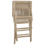 vidaXL Scaune de grădină pliante 2 buc. gri 56x61x89 cm lemn masiv tec vidaXL Scaune de grădină pliante 2 buc. gri 56x61x89 cm lemn masiv tec