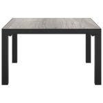 vidaXL Măsuță de cafea de grădină, gri, 55x55x31 cm, DPC și oțel vidaXL Măsuță de cafea de grădină, gri, 55x55x31 cm, DPC și oțel