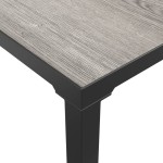 vidaXL Măsuță de cafea de grădină, gri, 55x55x31 cm, DPC și oțel vidaXL Măsuță de cafea de grădină, gri, 55x55x31 cm, DPC și oțel