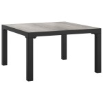vidaXL Set mobilier de grădină, 4 piese, negru și gri, poliratan