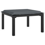 vidaXL Set mobilier de grădină, 4 piese, negru și gri, poliratan vidaXL Set mobilier de grădină, 4 piese, negru și gri, poliratan