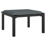 vidaXL Set mobilier de grădină cu perne, 3 piese, negru/gri, poliratan vidaXL Set mobilier de grădină cu perne, 3 piese, negru/gri, poliratan