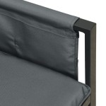 vidaXL Set mobilier de grădină, antracit, 2 piese, oțel vidaXL Set mobilier de grădină, antracit, 2 piese, oțel