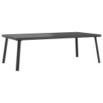 vidaXL Set mobilier de grădină, antracit, 2 piese, oțel vidaXL Set mobilier de grădină, antracit, 2 piese, oțel