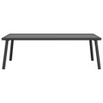 vidaXL Masă de cafea pentru grădină, antracit, 110x55x35 cm, oțel