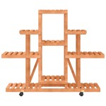 vidaXL Suport pentru flori cu roți, 110x25x101 cm, lemn masiv de brad vidaXL Suport pentru flori cu roți, 110x25x101 cm, lemn masiv de brad