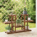 vidaXL Suport pentru flori, 110x25x73 cm, lemn masiv de brad vidaXL Suport pentru flori, 110x25x73 cm, lemn masiv de brad