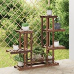 vidaXL Suport pentru flori, 95x25x96 cm, lemn masiv de brad vidaXL Suport pentru flori, 95x25x96 cm, lemn masiv de brad