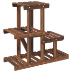 vidaXL Suport pentru flori, 58x25x51 cm, lemn masiv de brad
