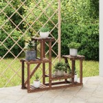 vidaXL Suport pentru flori, 90x25x73,5 cm, lemn masiv de brad vidaXL Suport pentru flori, 90x25x73,5 cm, lemn masiv de brad