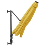vidaXL Umbrelă de soare montată pe perete, cu LED-uri, galben, 290 cm vidaXL Umbrelă de soare montată pe perete, cu LED-uri, galben, 290 cm