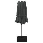 vidaXL Umbrelă de soare cu două capete, antracit, 449x265 cm