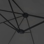 vidaXL Umbrelă de soare cu două capete, antracit, 449x265 cm