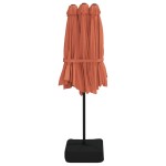 vidaXL Umbrelă de soare grădină cu două capete, cărămiziu, 449x265 cm vidaXL Umbrelă de soare grădină cu două capete, cărămiziu, 449x265 cm