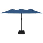 vidaXL Umbrelă de grădină cu două capete, albastru azuriu, 449x265 cm
