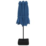 vidaXL Umbrelă de grădină cu două capete, albastru azuriu, 449x265 cm