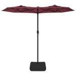 vidaXL Umbrelă de soare grădină cu două capete, roșu bordo, 316x145 cm vidaXL Umbrelă de soare grădină cu două capete, roșu bordo, 316x145 cm