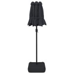 vidaXL Umbrelă de grădină cu două capete, negru, 316x145 cm