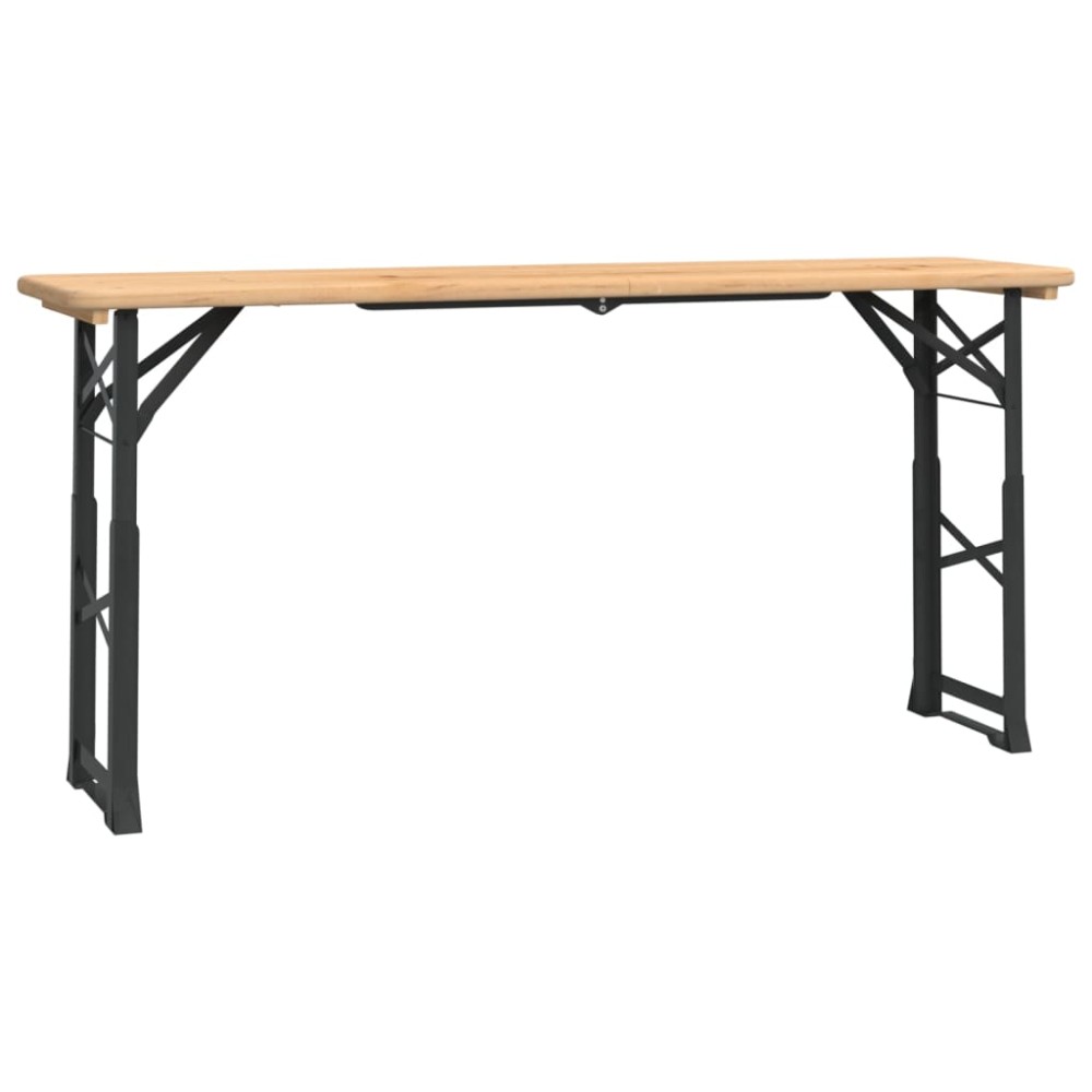 vidaXL Masă pliabilă pentru bere 170x50x75/105 cm, lemn masiv de brad