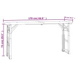 vidaXL Masă pliabilă pentru bere 170x50x75/105 cm, lemn masiv de brad vidaXL Masă pliabilă pentru bere 170x50x75/105 cm, lemn masiv de brad