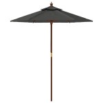 vidaXL Umbrelă de soare de grădină stâlp din lemn antracit 196x231 cm vidaXL Umbrelă de soare de grădină stâlp din lemn antracit 196x231 cm