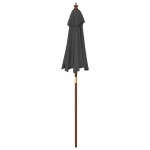 vidaXL Umbrelă de soare de grădină stâlp din lemn antracit 196x231 cm vidaXL Umbrelă de soare de grădină stâlp din lemn antracit 196x231 cm