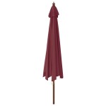 vidaXL Umbrelă soare de grădină stâlp din lemn, roșu bordo, 400x273 cm vidaXL Umbrelă soare de grădină stâlp din lemn, roșu bordo, 400x273 cm