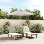 vidaXL Umbrelă soare de grădină stâlp din lemn nisipiu 198x198x231 cm vidaXL Umbrelă soare de grădină stâlp din lemn nisipiu 198x198x231 cm