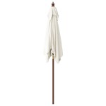 vidaXL Umbrelă soare de grădină stâlp din lemn nisipiu 198x198x231 cm vidaXL Umbrelă soare de grădină stâlp din lemn nisipiu 198x198x231 cm