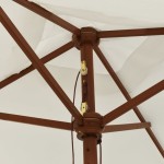 vidaXL Umbrelă soare de grădină stâlp din lemn nisipiu 198x198x231 cm vidaXL Umbrelă soare de grădină stâlp din lemn nisipiu 198x198x231 cm