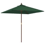 vidaXL Umbrelă soare de grădină stâlp din lemn verde 198x198x231 cm vidaXL Umbrelă soare de grădină stâlp din lemn verde 198x198x231 cm