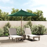 vidaXL Umbrelă soare de grădină stâlp din lemn verde 198x198x231 cm vidaXL Umbrelă soare de grădină stâlp din lemn verde 198x198x231 cm
