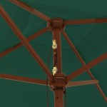 vidaXL Umbrelă soare de grădină stâlp din lemn verde 198x198x231 cm vidaXL Umbrelă soare de grădină stâlp din lemn verde 198x198x231 cm
