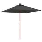vidaXL Umbrelă soare de grădină stâlp din lemn antracit 198x198x231 cm vidaXL Umbrelă soare de grădină stâlp din lemn antracit 198x198x231 cm