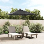 vidaXL Umbrelă soare de grădină stâlp din lemn antracit 198x198x231 cm vidaXL Umbrelă soare de grădină stâlp din lemn antracit 198x198x231 cm